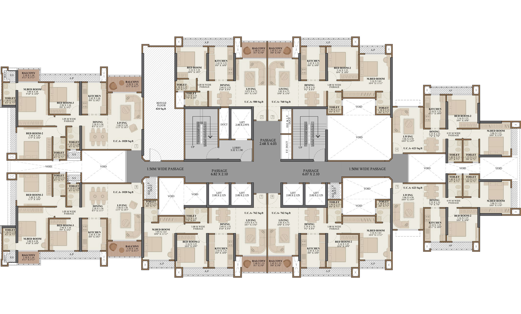 2 BHK plan sheet (from brochure)